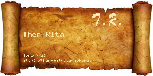 Ther Rita névjegykártya