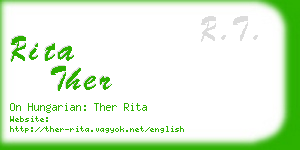 rita ther business card